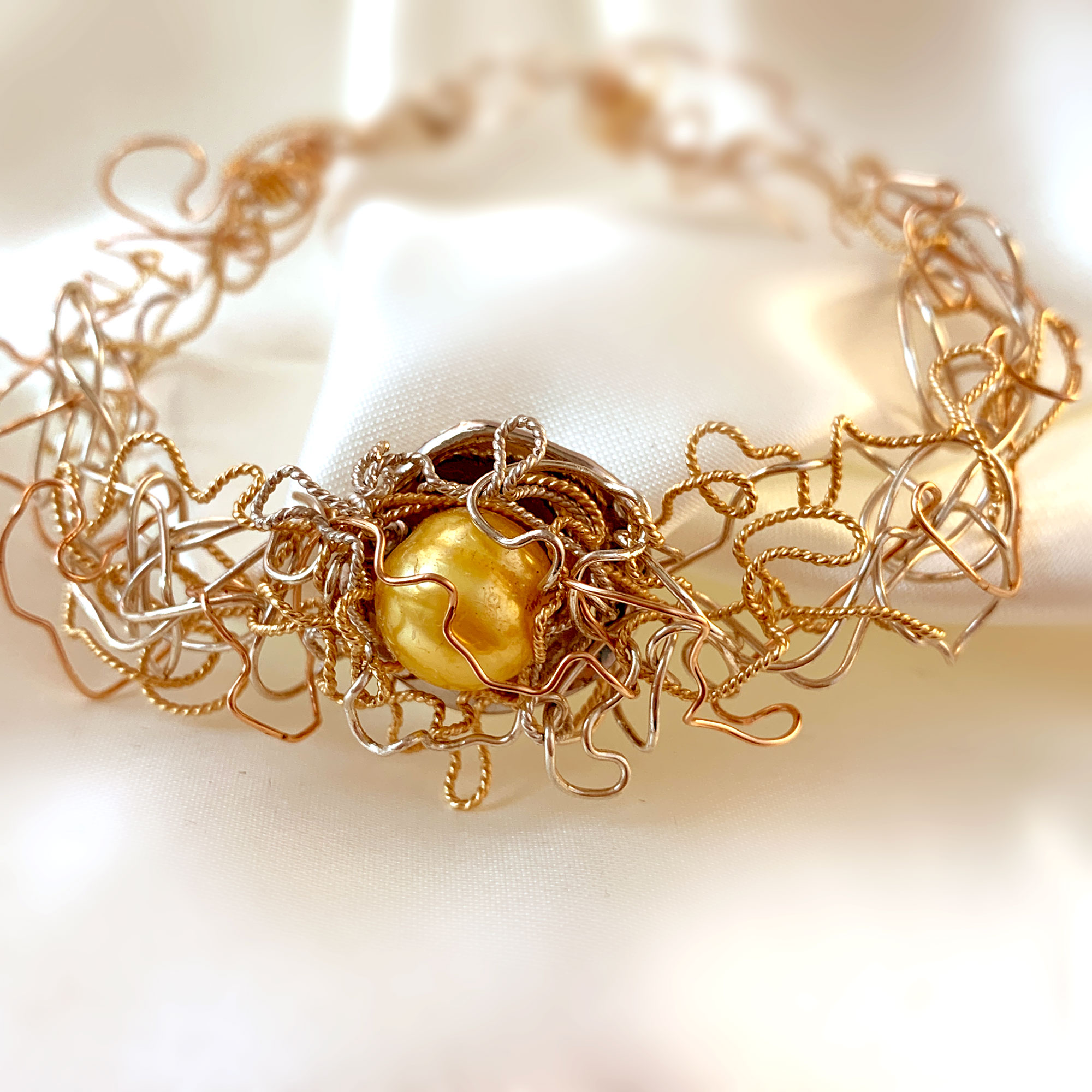 'Lux' 'Golden touch' Intricate Bracelet