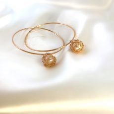 'Graceful' Hoop Pearl earrings